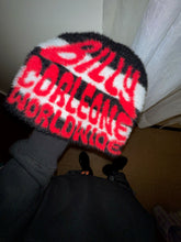 Load image into Gallery viewer, OG BILLY MOHAIR BEANIE (BLACK/WHITE)                                         (RED LETTERS)
